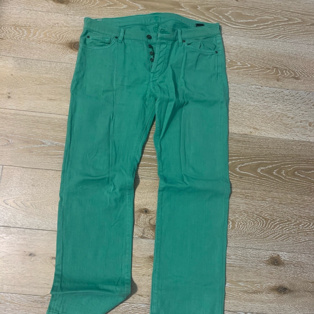 Men’s green 7s for all mankind jeans sz 36
